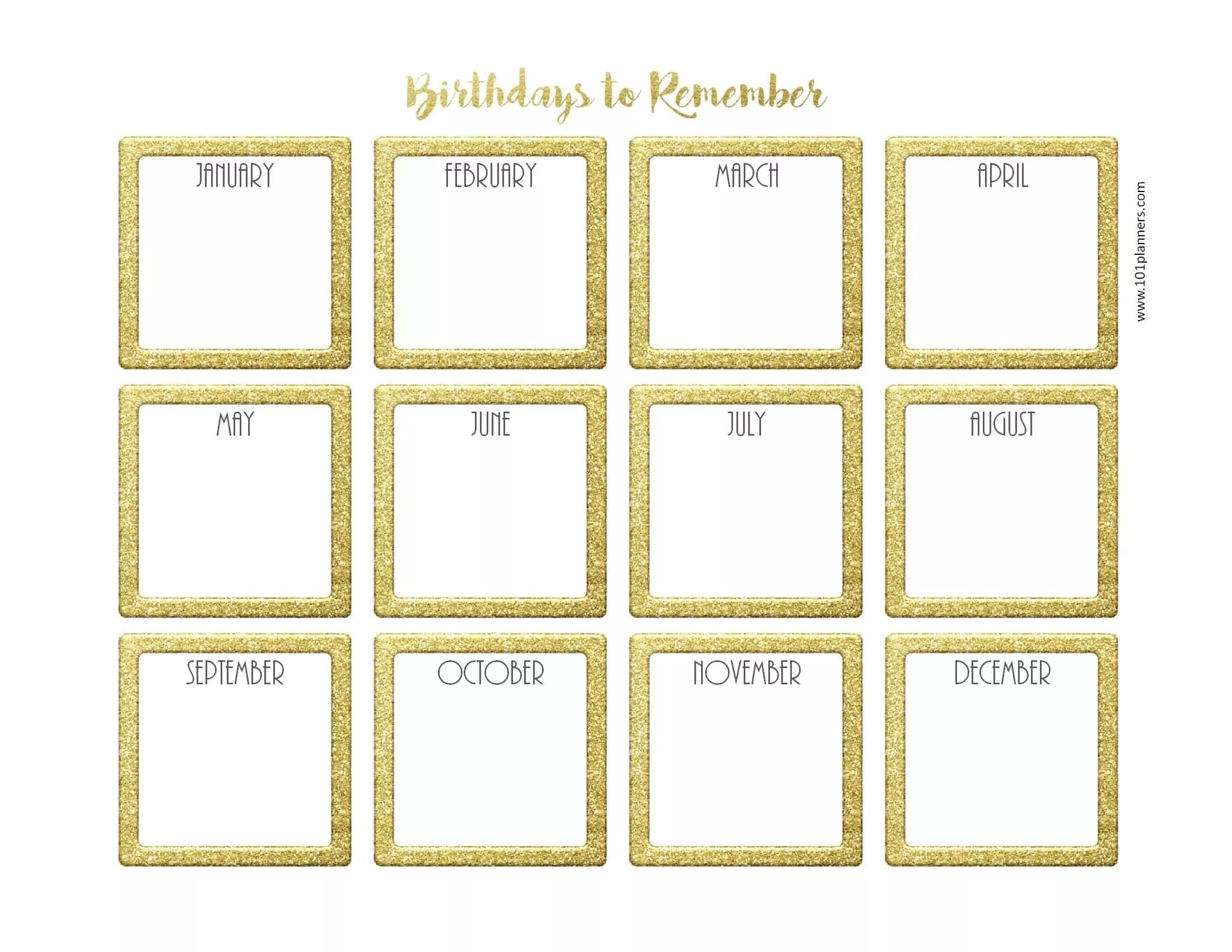 12 month birthday calendar free printable 19