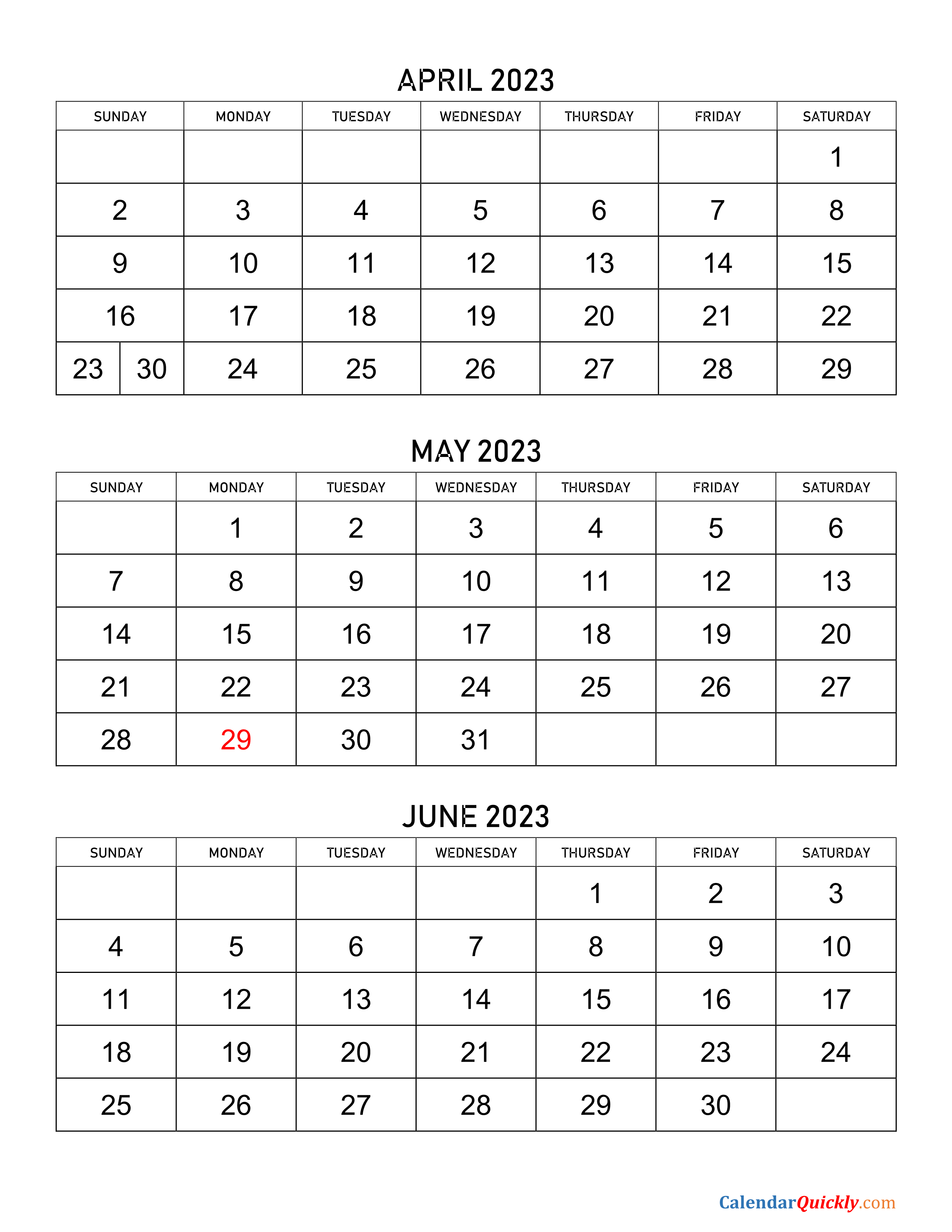3 month calendar april free printable 24