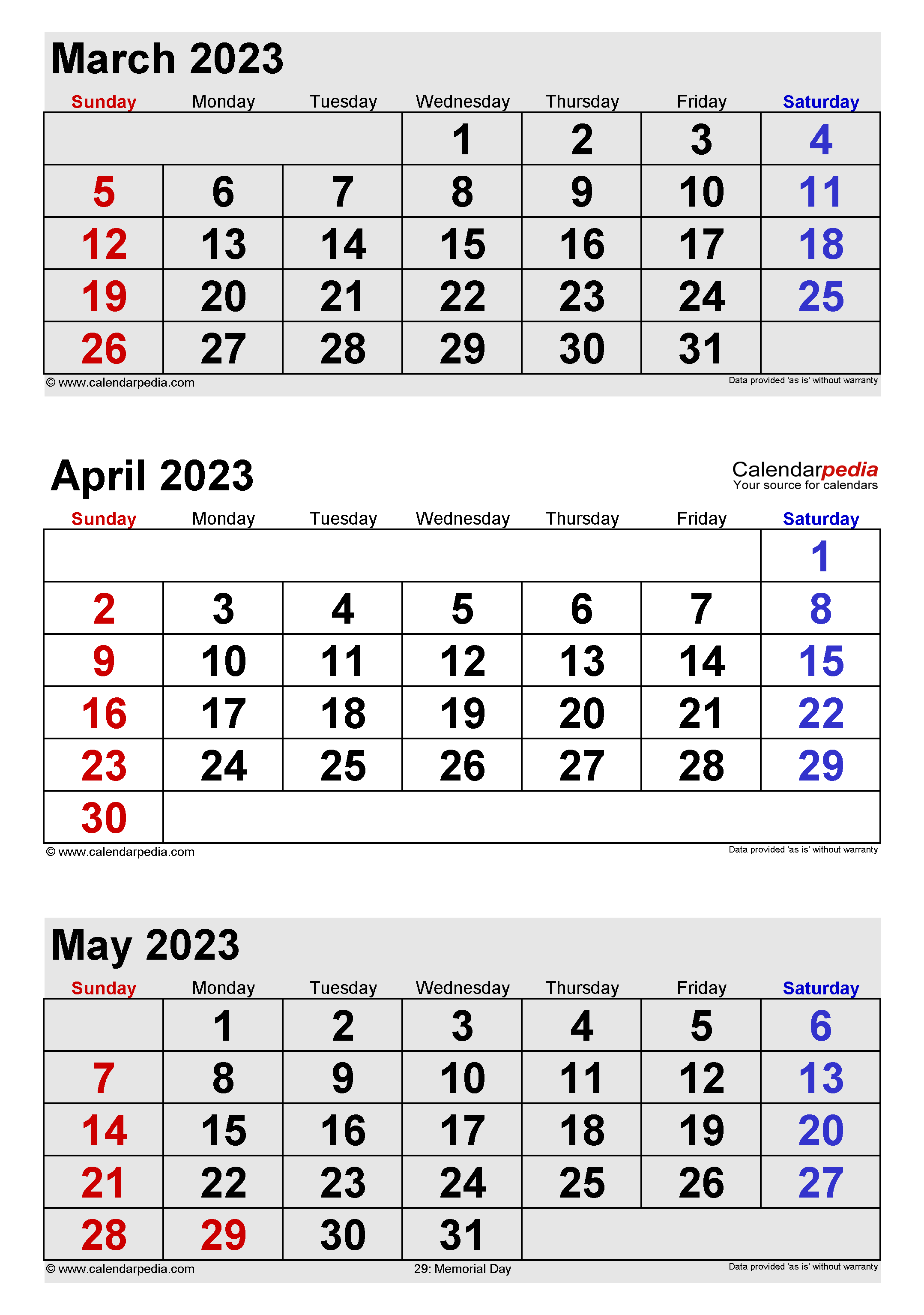 3 month calendar april free printable 27