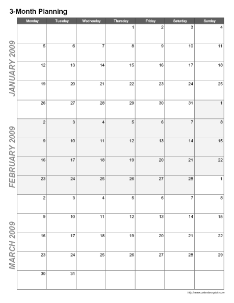 3 month calendar april free printable 36