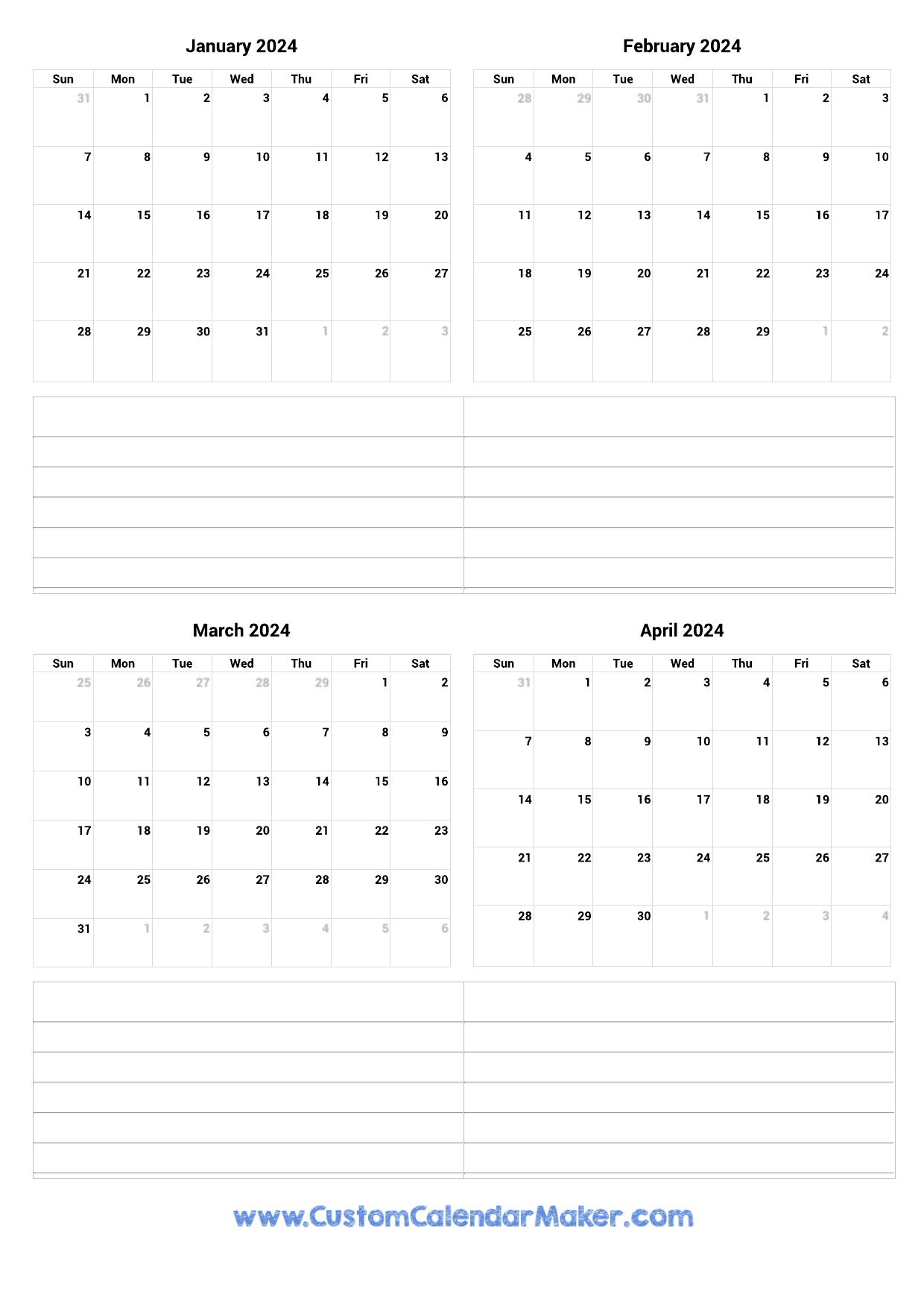 3 month calendar april free printable 39