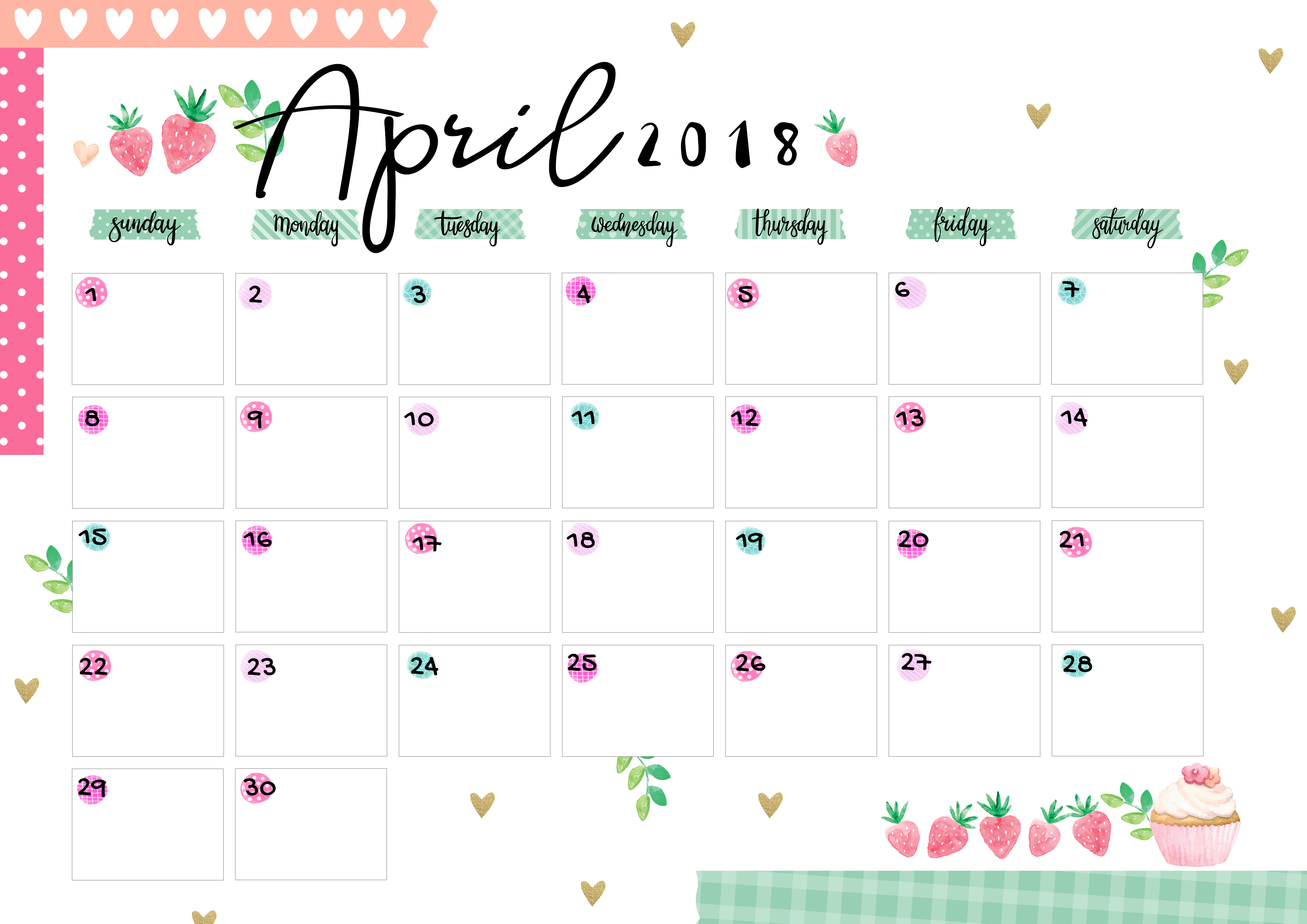 3 month calendar april free printable 55