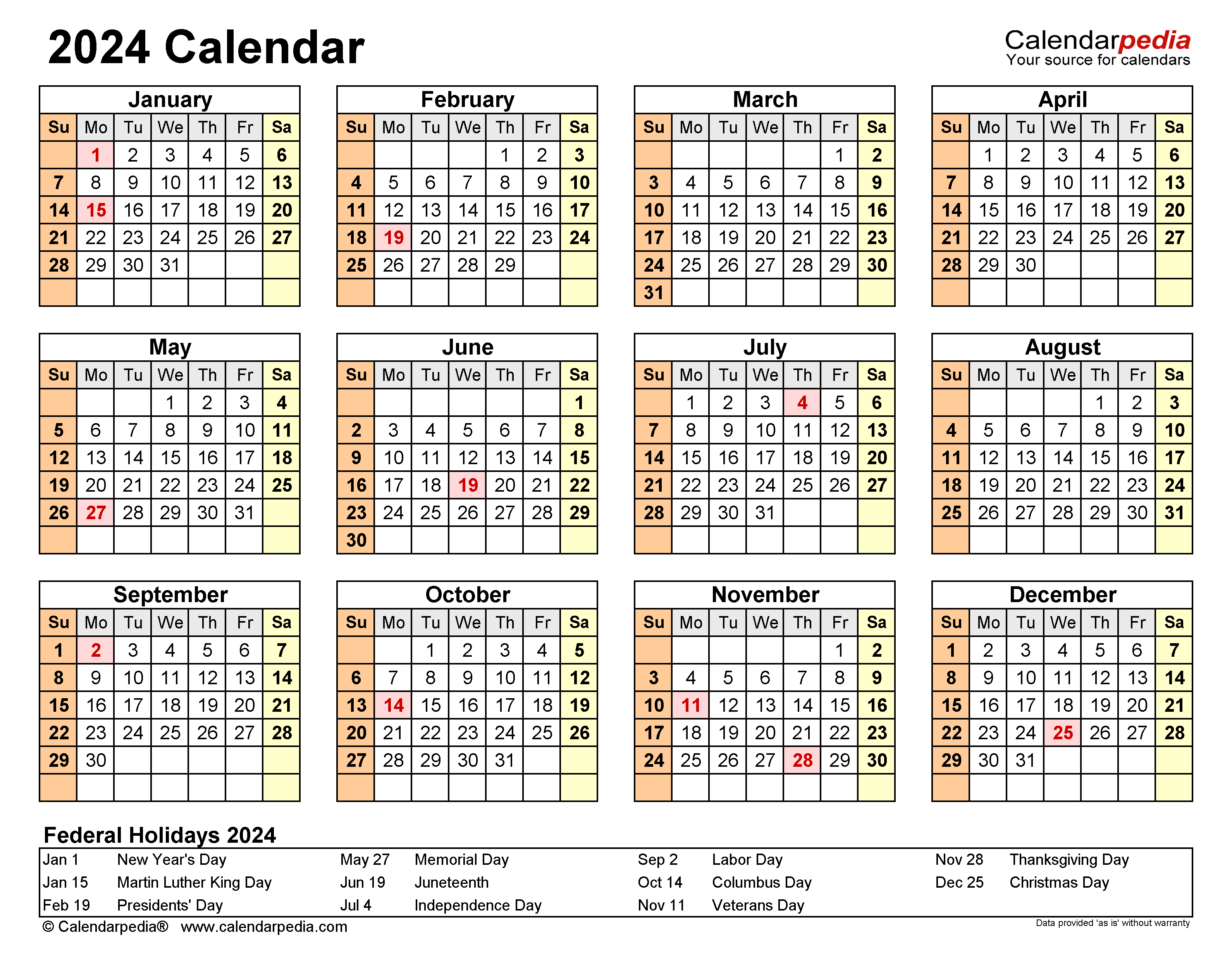 large printable numbers for calendar 2024 19