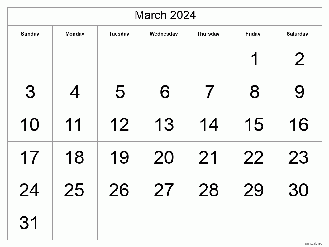 large printable numbers for calendar 2024 21