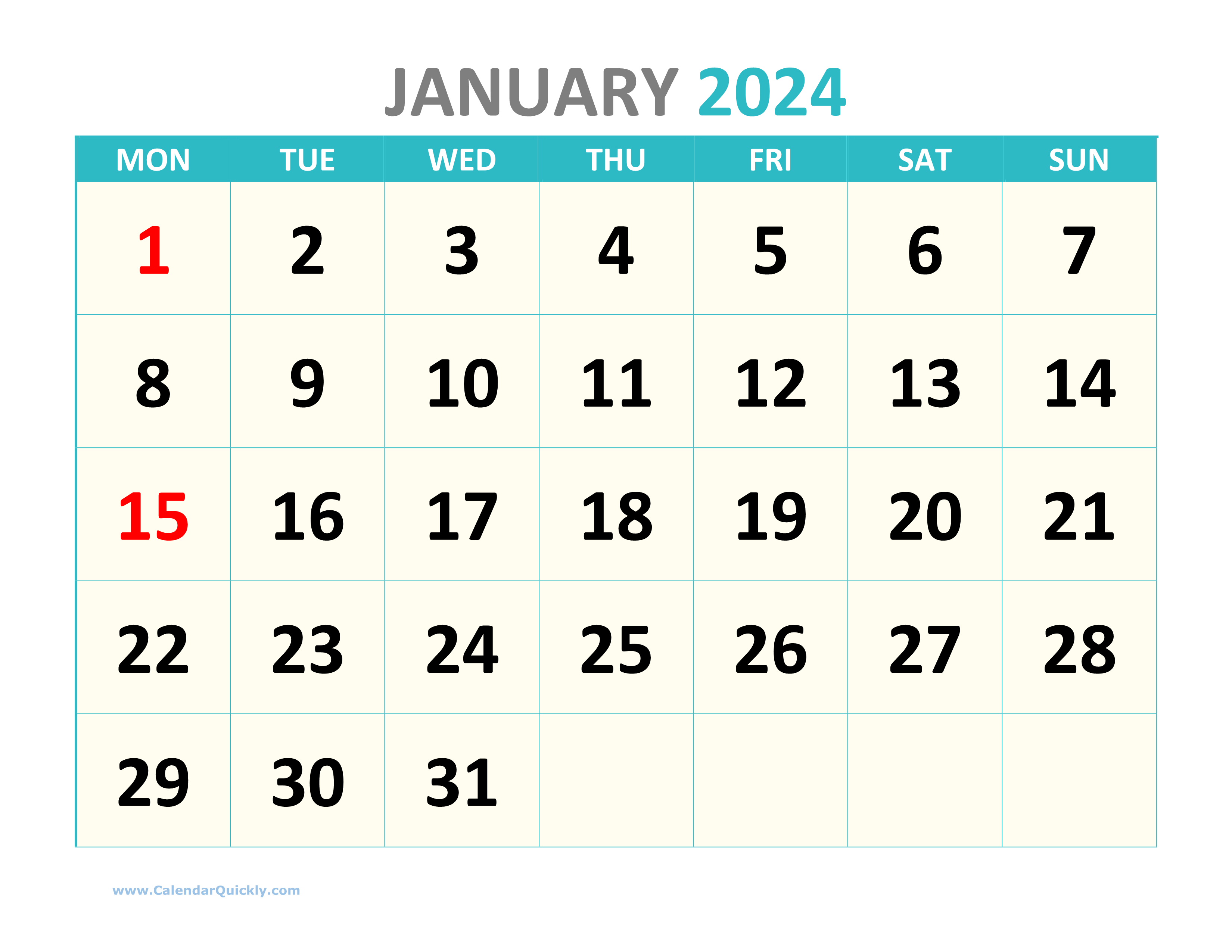 large printable numbers for calendar 2024 28