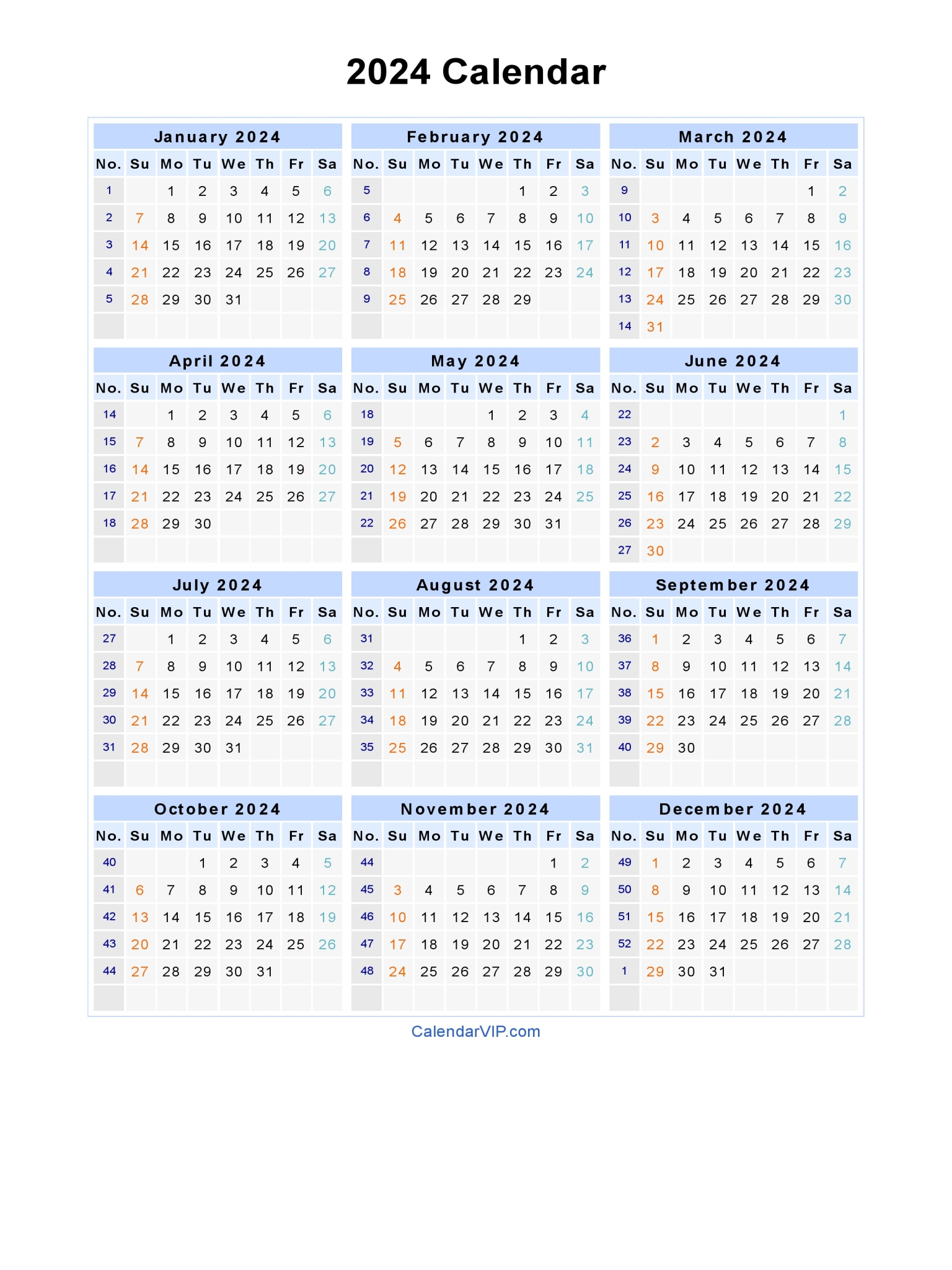 large printable numbers for calendar 2024 30