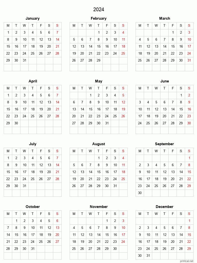 large printable numbers for calendar 2024 40