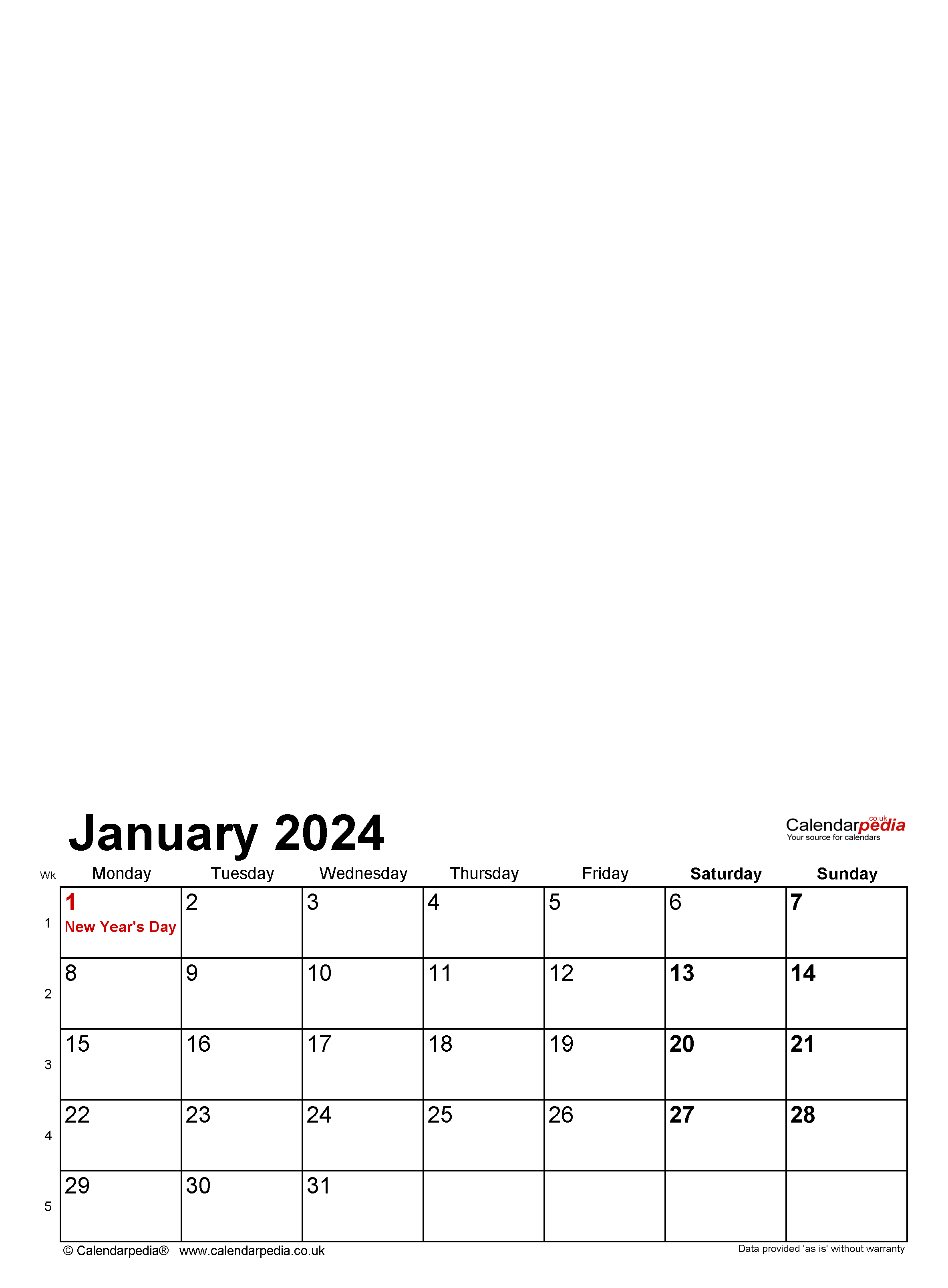 large printable numbers for calendar 2024 53