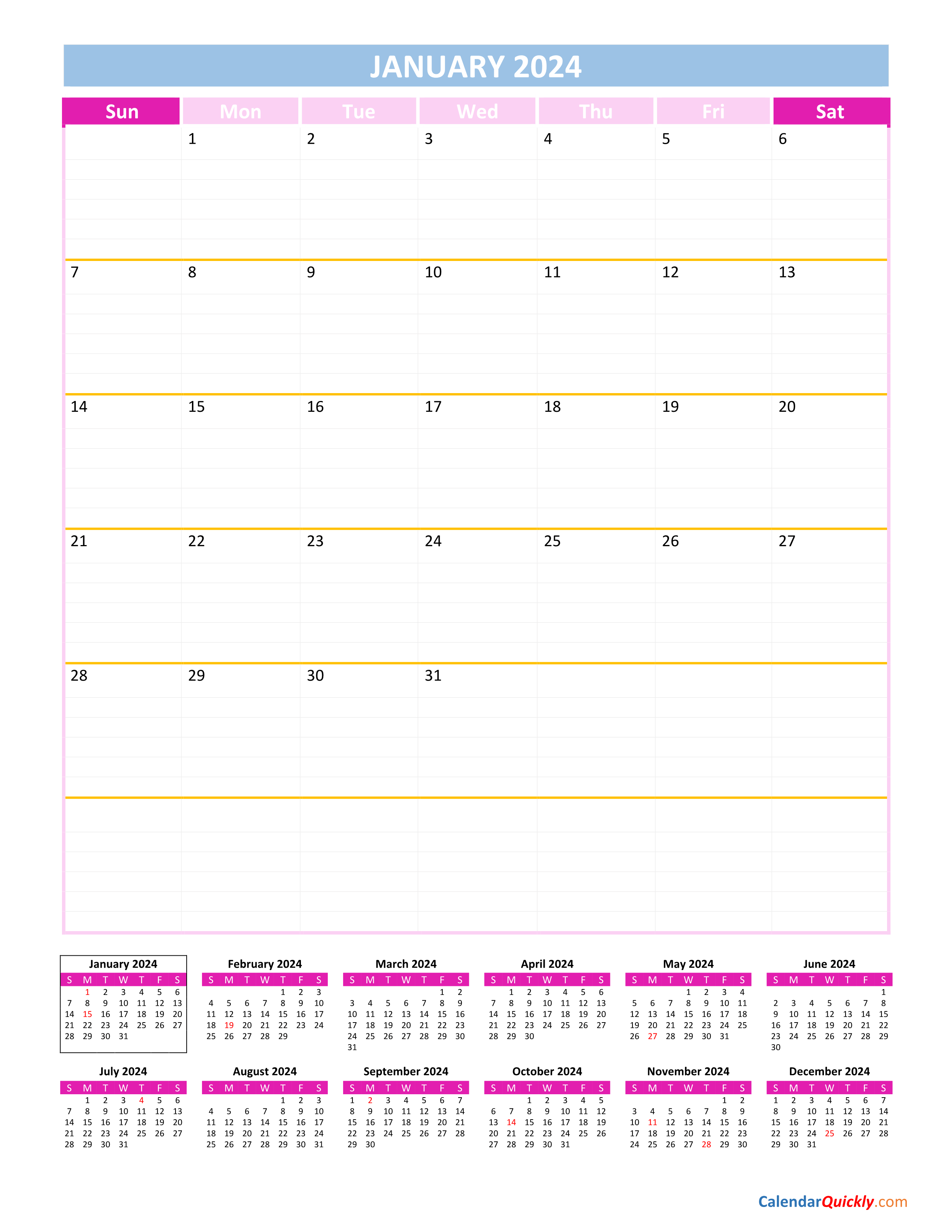 large printable numbers for calendar 2024 60