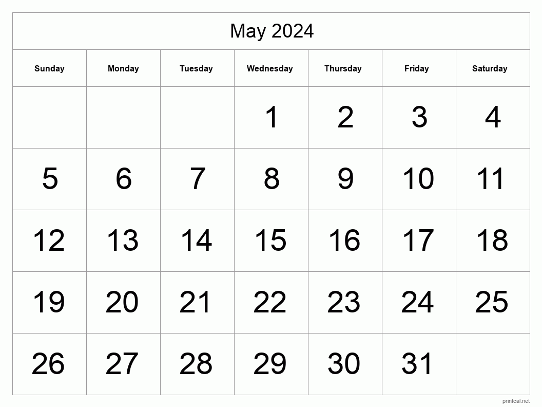 large printable numbers for calendar 2024 62