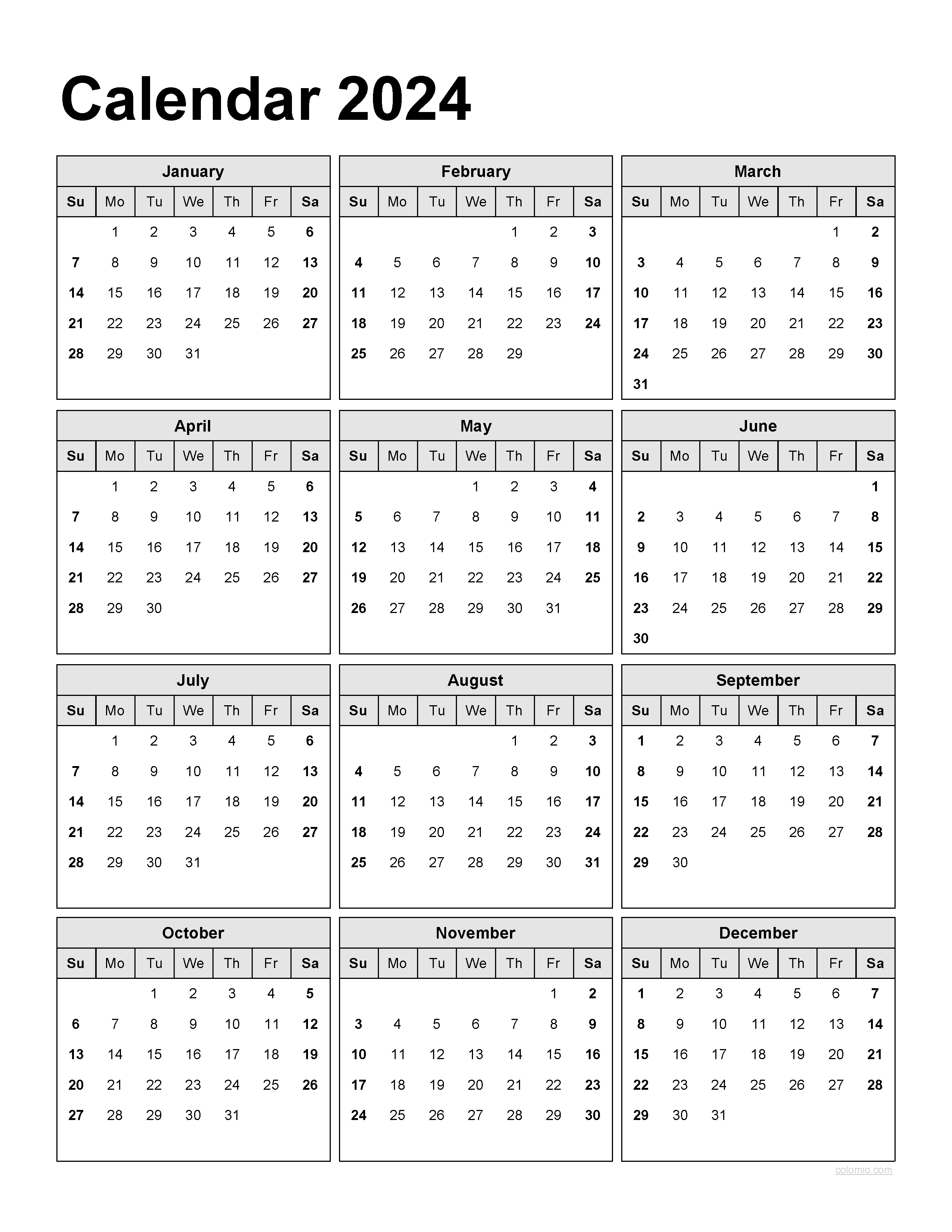 large printable numbers for calendar 2024 9