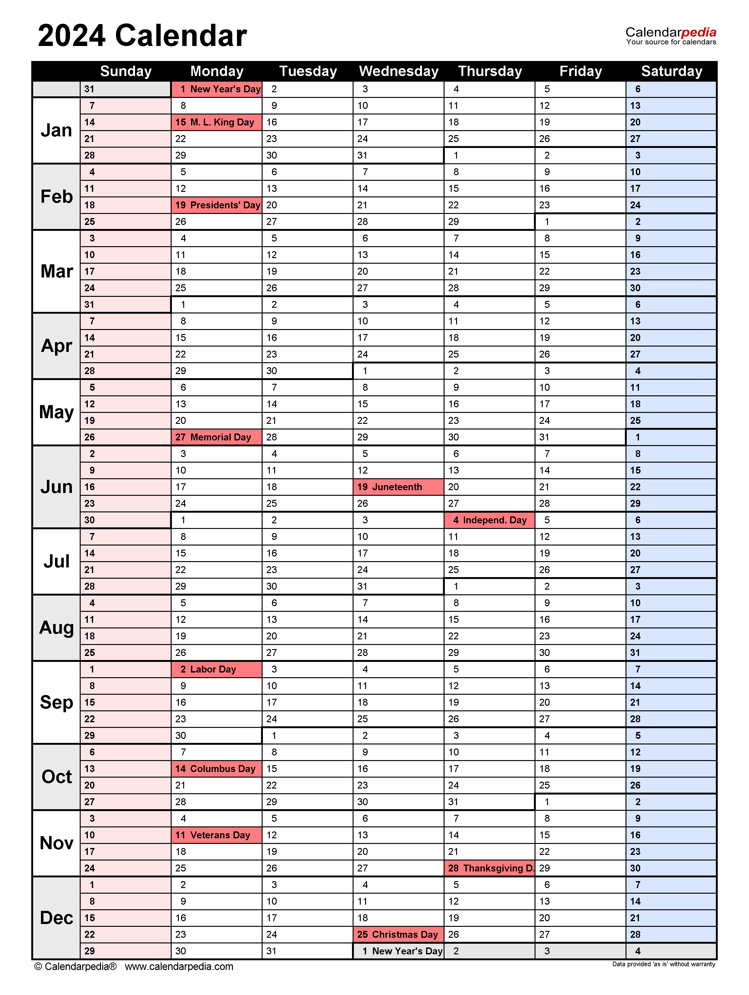 multiple year printable calendar 2024 19