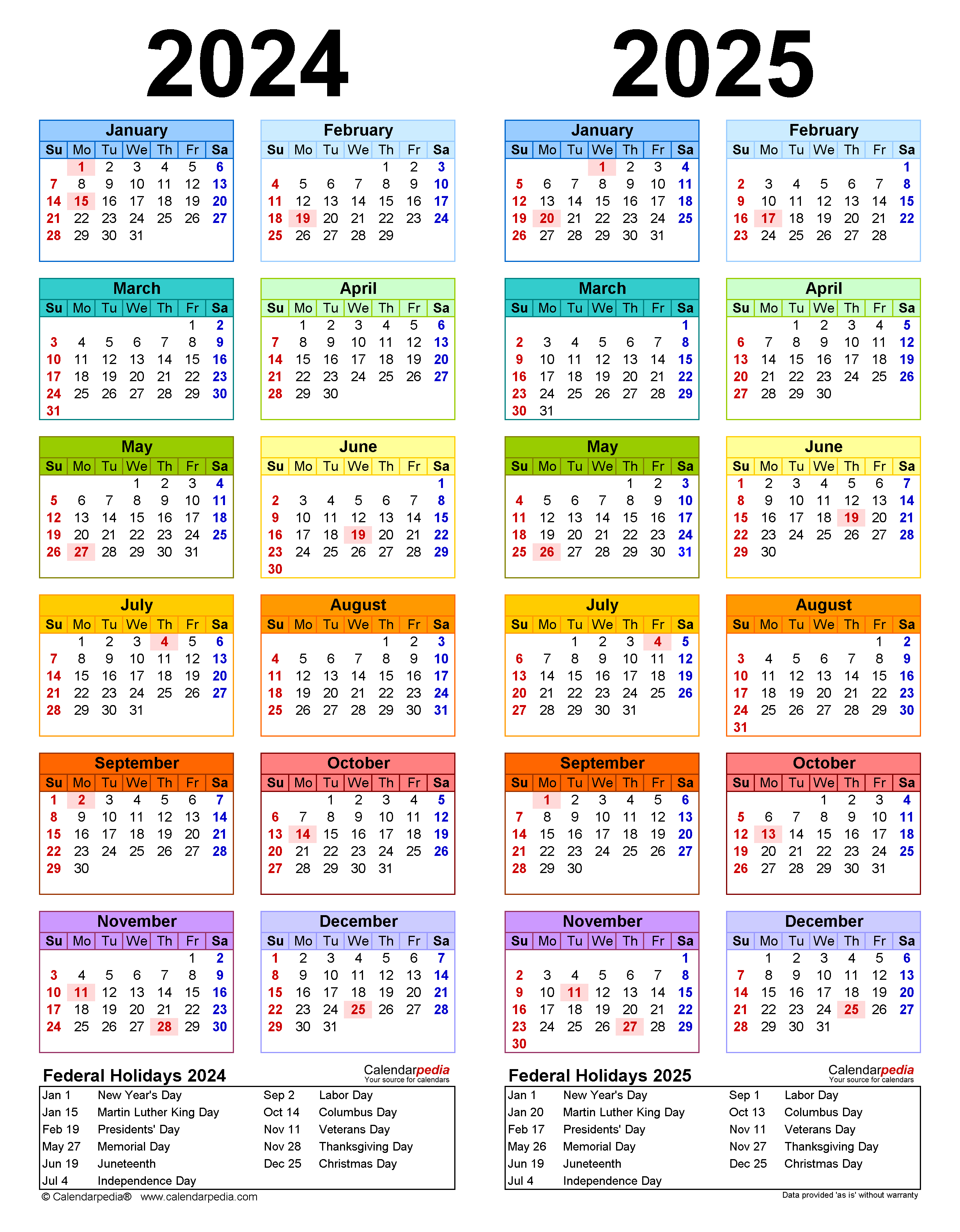 multiple year printable calendar 2024 24