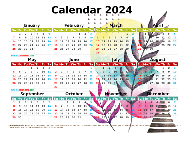 multiple year printable calendar 2024 48