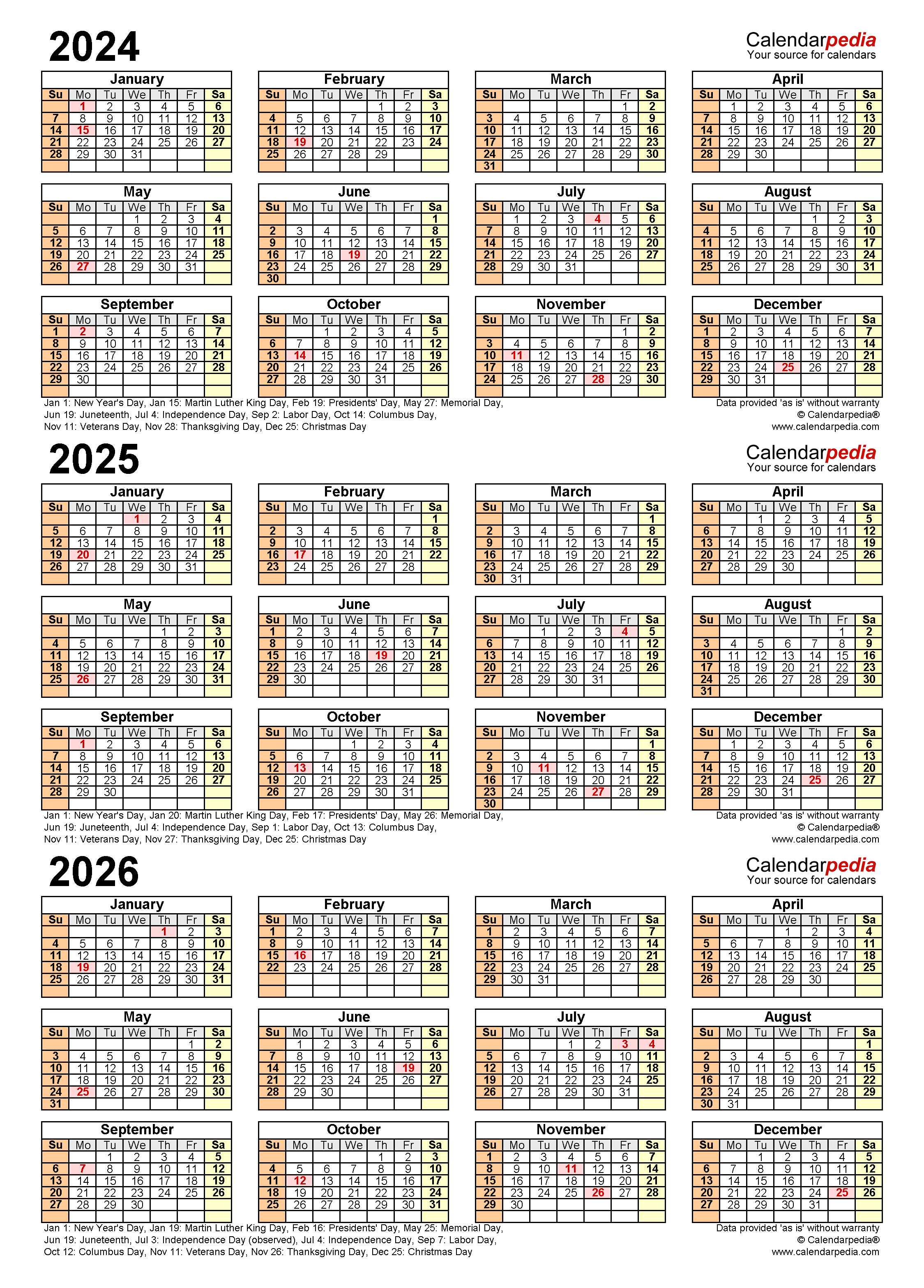 multiple year printable calendar 2024 58