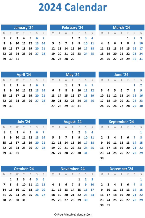 multiple year printable calendar 2024 69