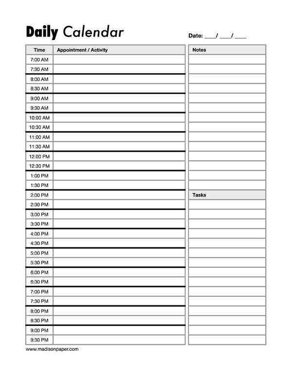 printable 7 day calendars free 27