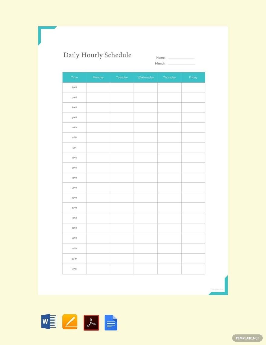 printable daily hourly calendars 95