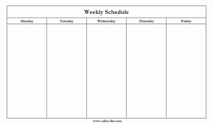work planner monday to friday 25