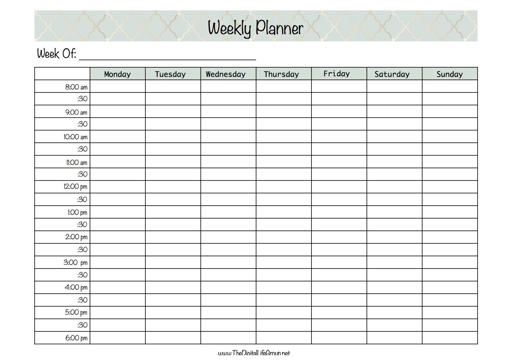 work planner monday to friday 61