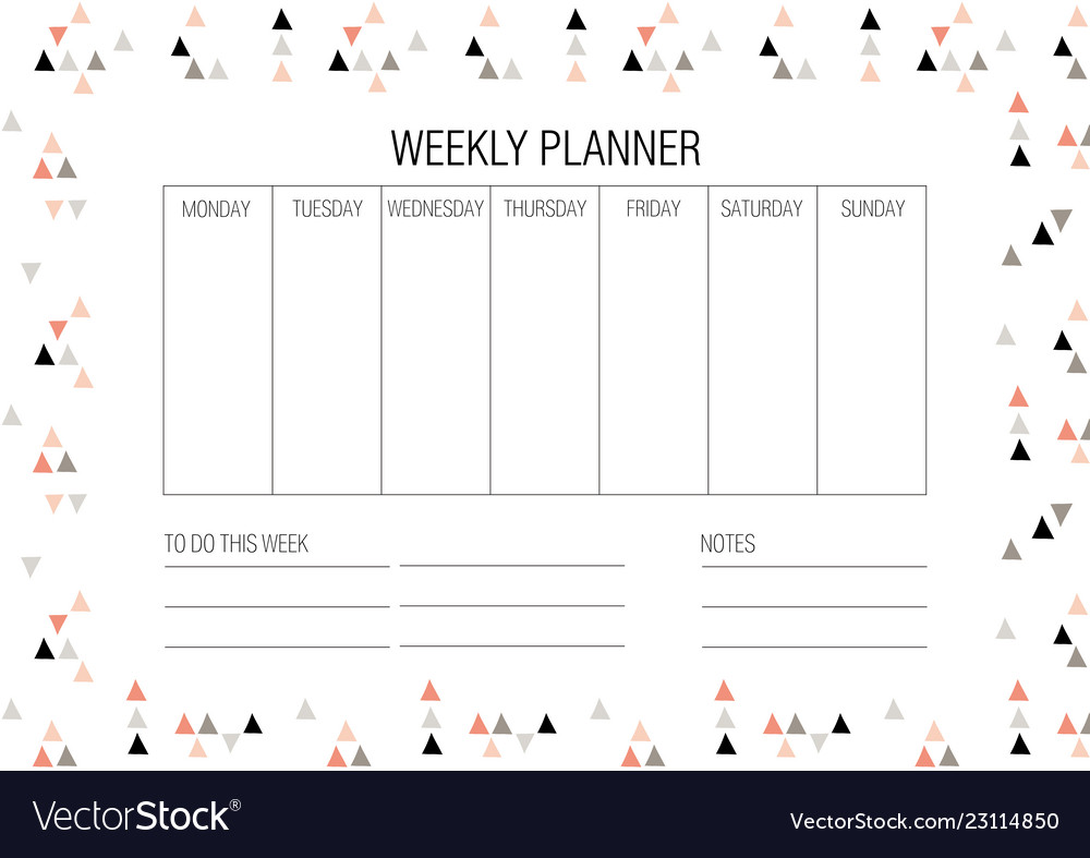 work planner monday to friday 62