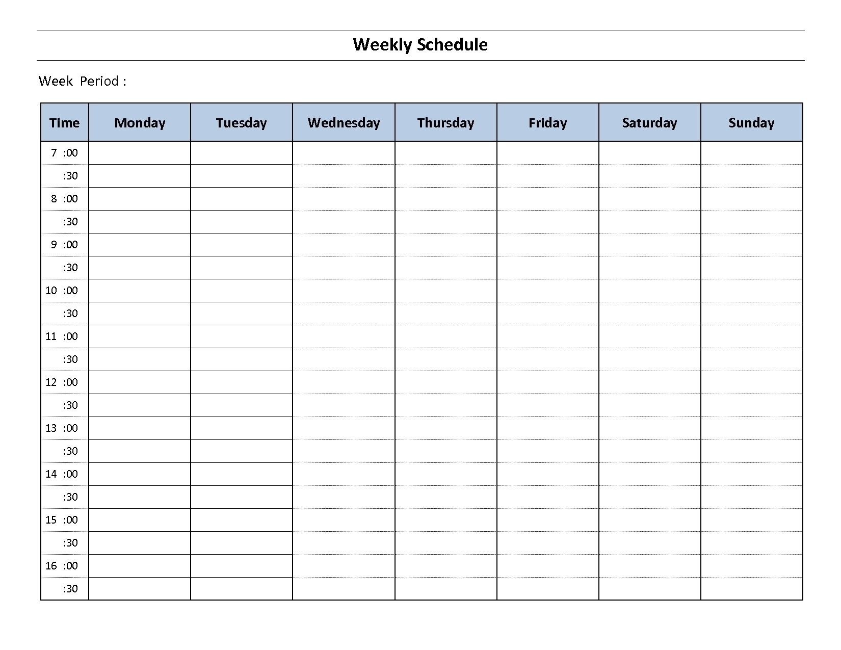 work planner monday to friday 67