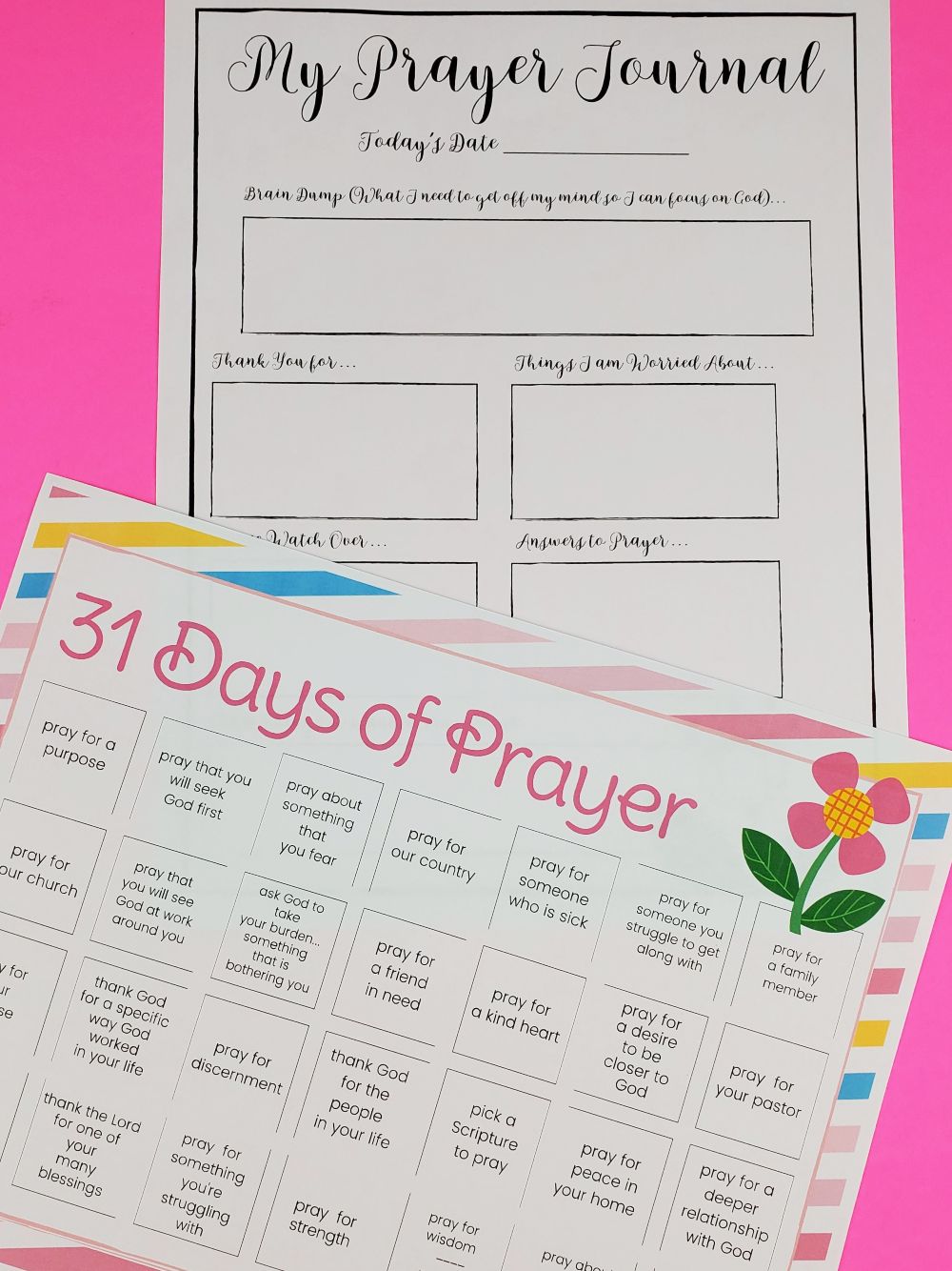 work prayer calendar tempate 11