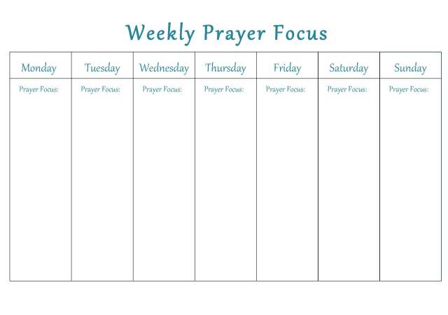work prayer calendar tempate 33