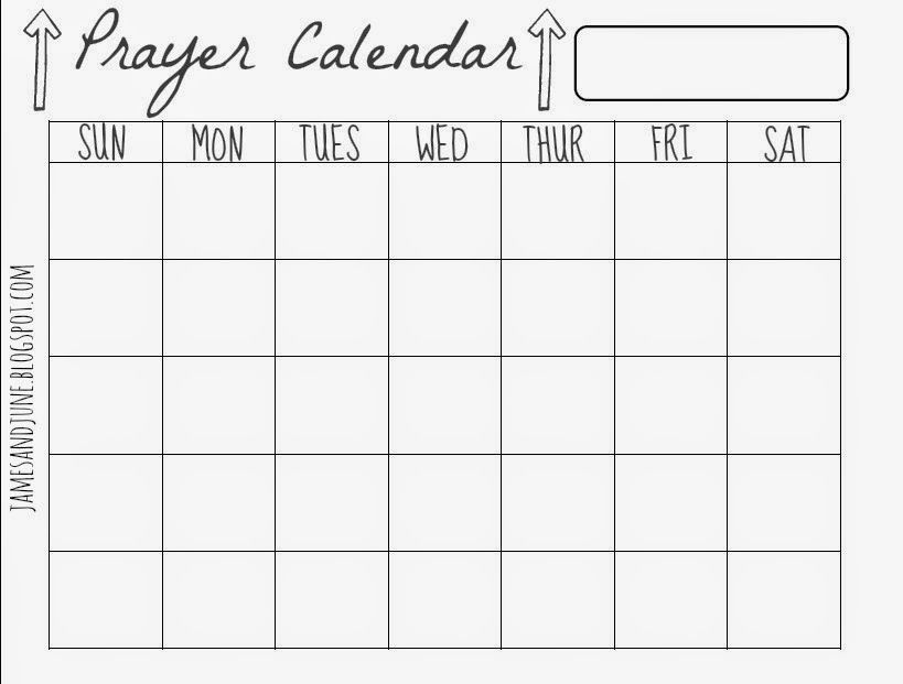work prayer calendar tempate 58
