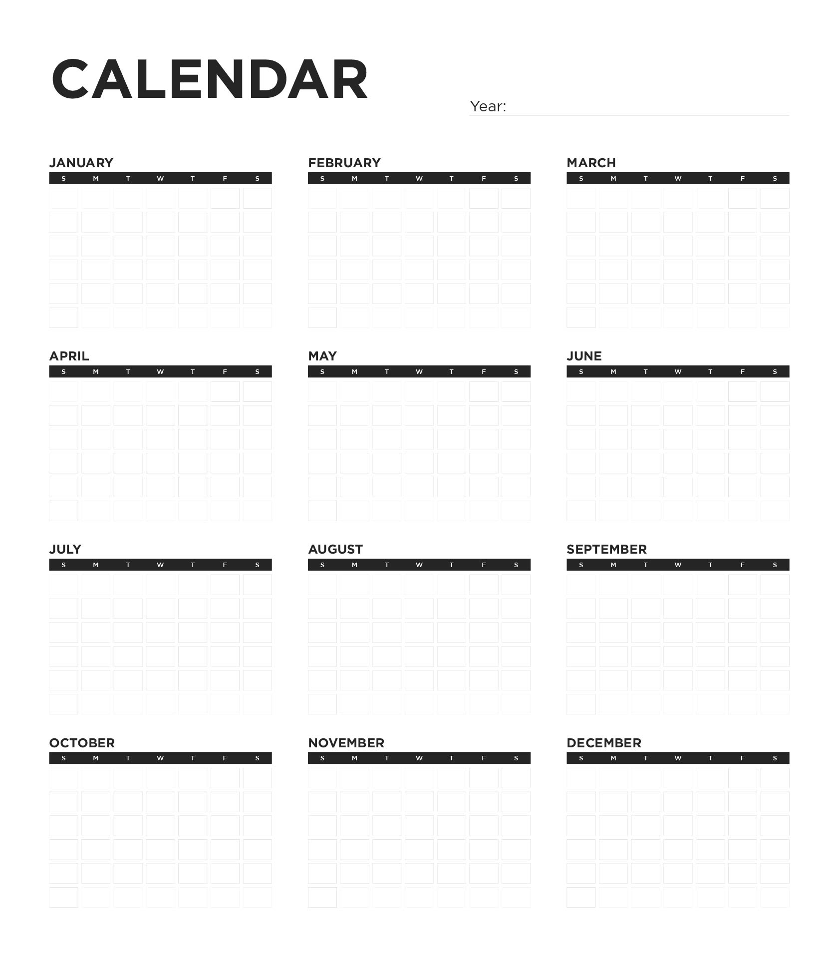 12 month calendar editable templates 14