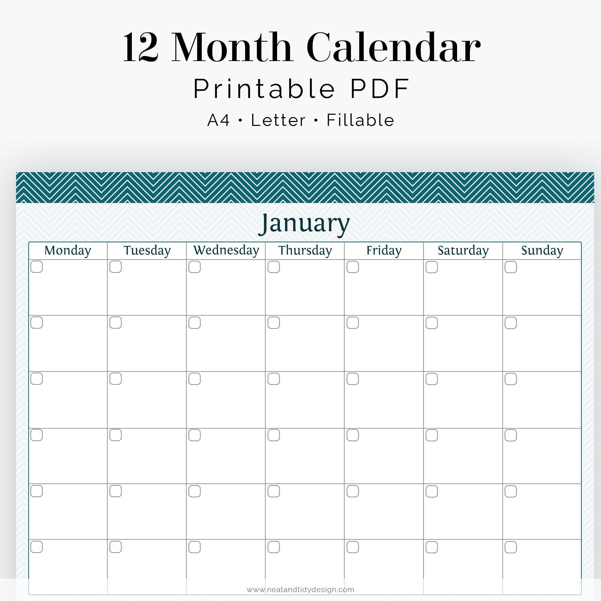 12 month calendar editable templates 29