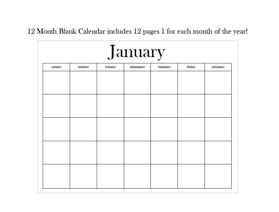 12 month calendar editable templates 4