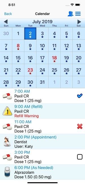 28 day calendar for multi dose medications 3