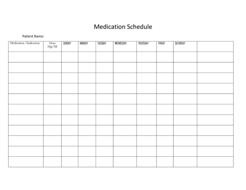 28 day calendar for multi dose medications 51