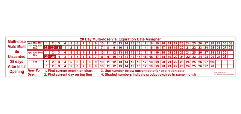 28 day calendar for multi dose medications 6
