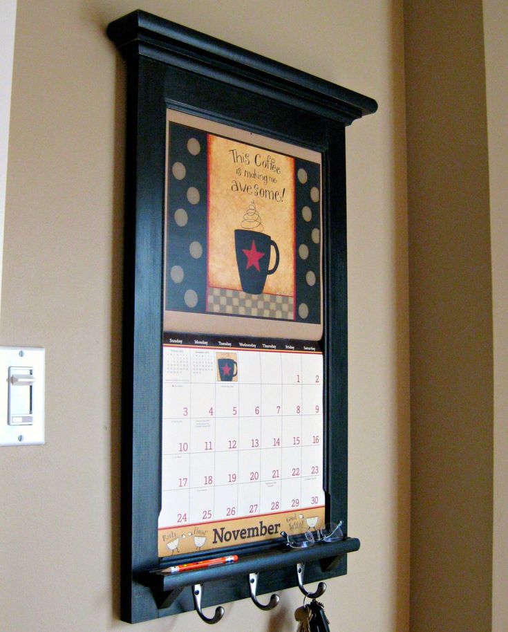 3 month wooden calendar frame 18