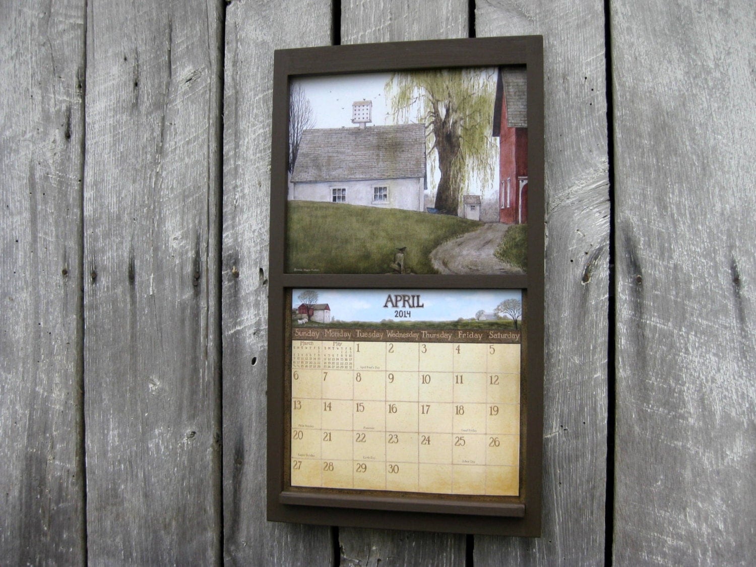 3 month wooden calendar frame 2