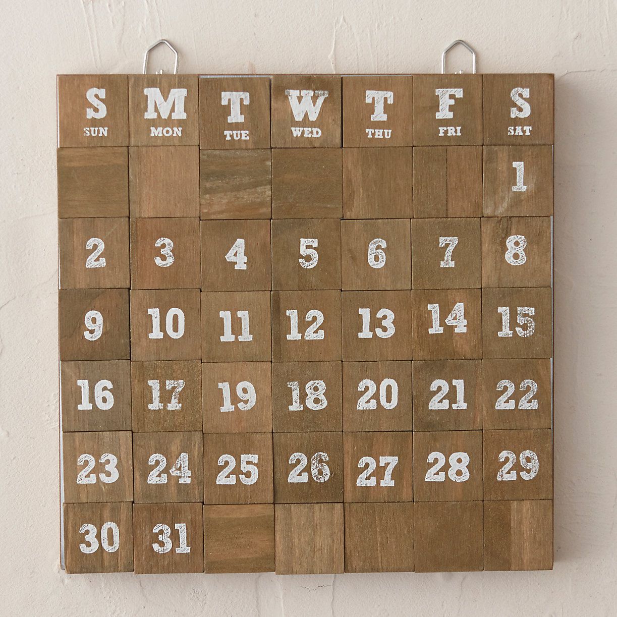 3 month wooden calendar frame 21