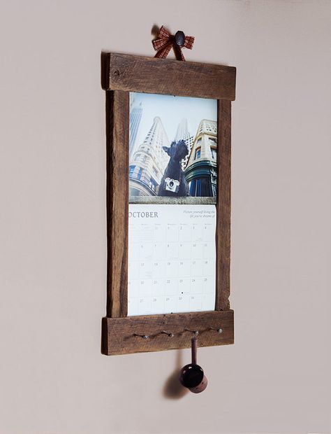 3 month wooden calendar frame 24