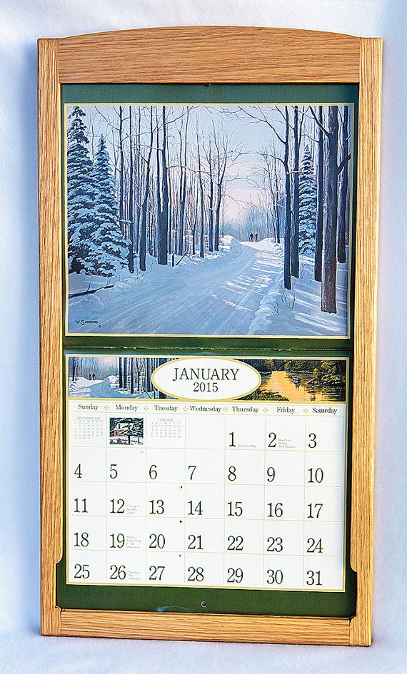 3 month wooden calendar frame 27