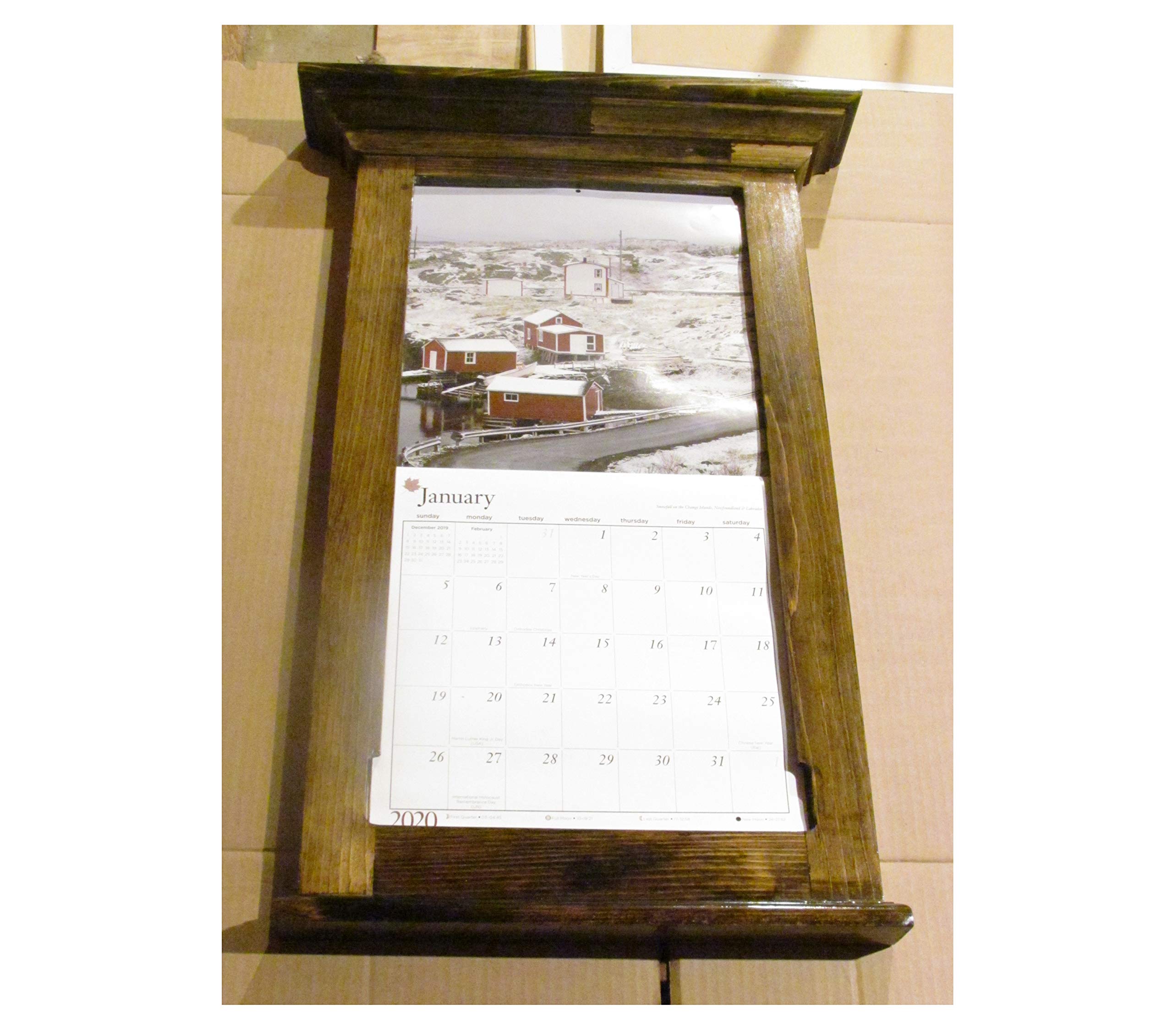 3 month wooden calendar frame 28