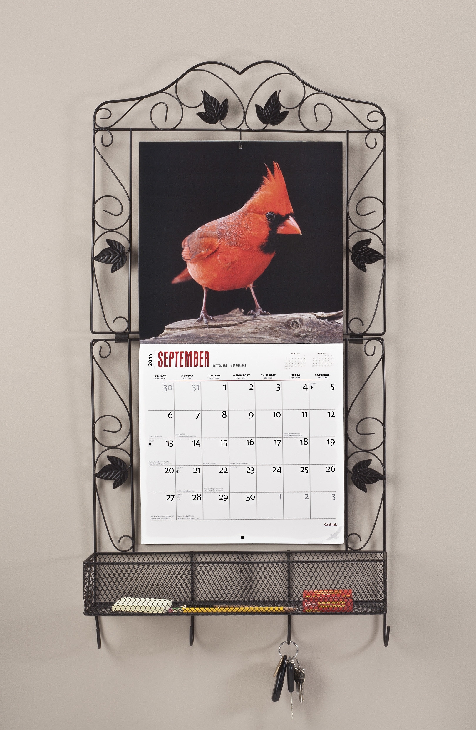 3 month wooden calendar frame 36