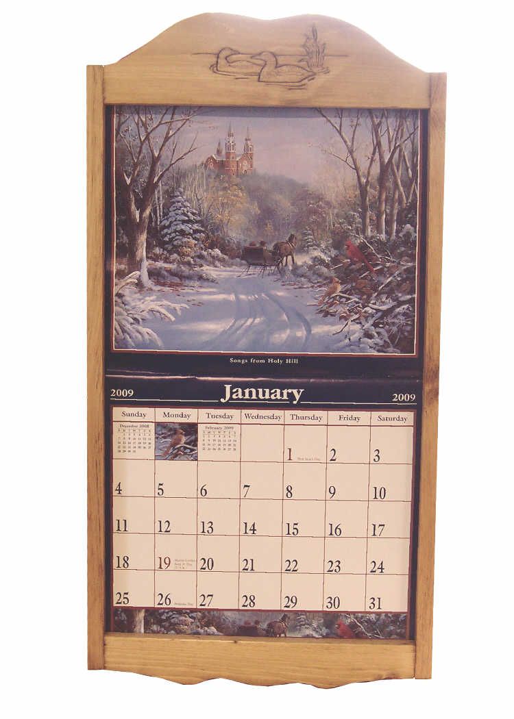 3 month wooden calendar frame 39