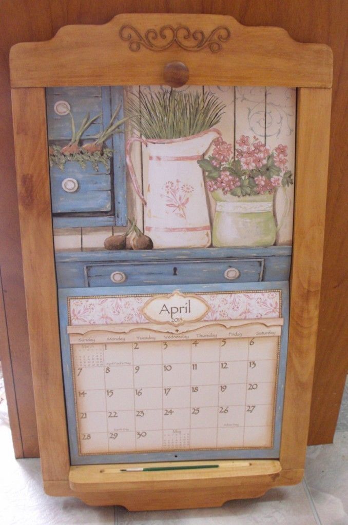 3 month wooden calendar frame 60