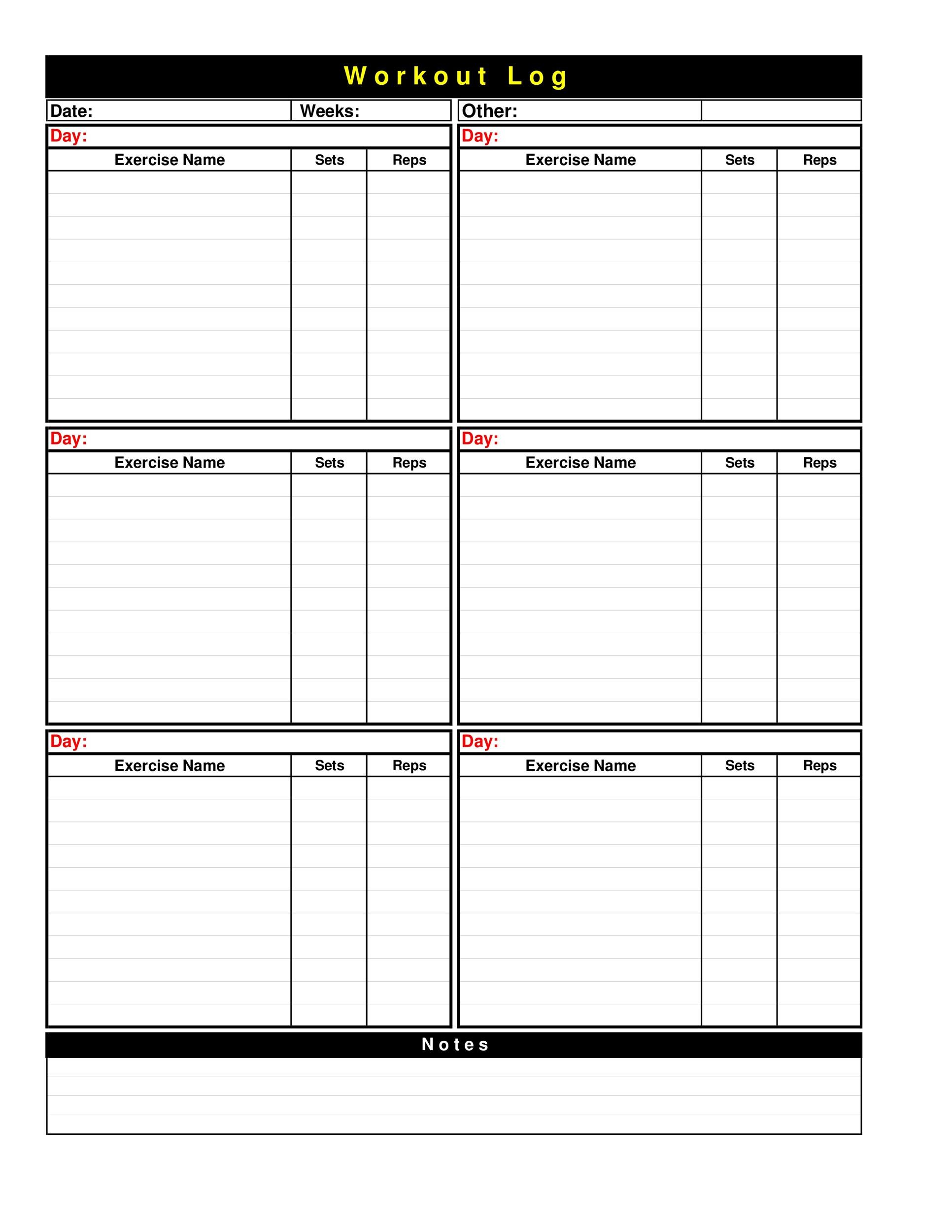 30 day free fillable blank template workout 10