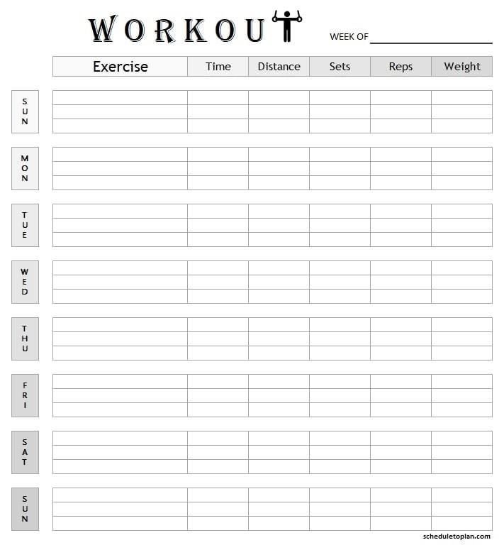 30 day free fillable blank template workout 13