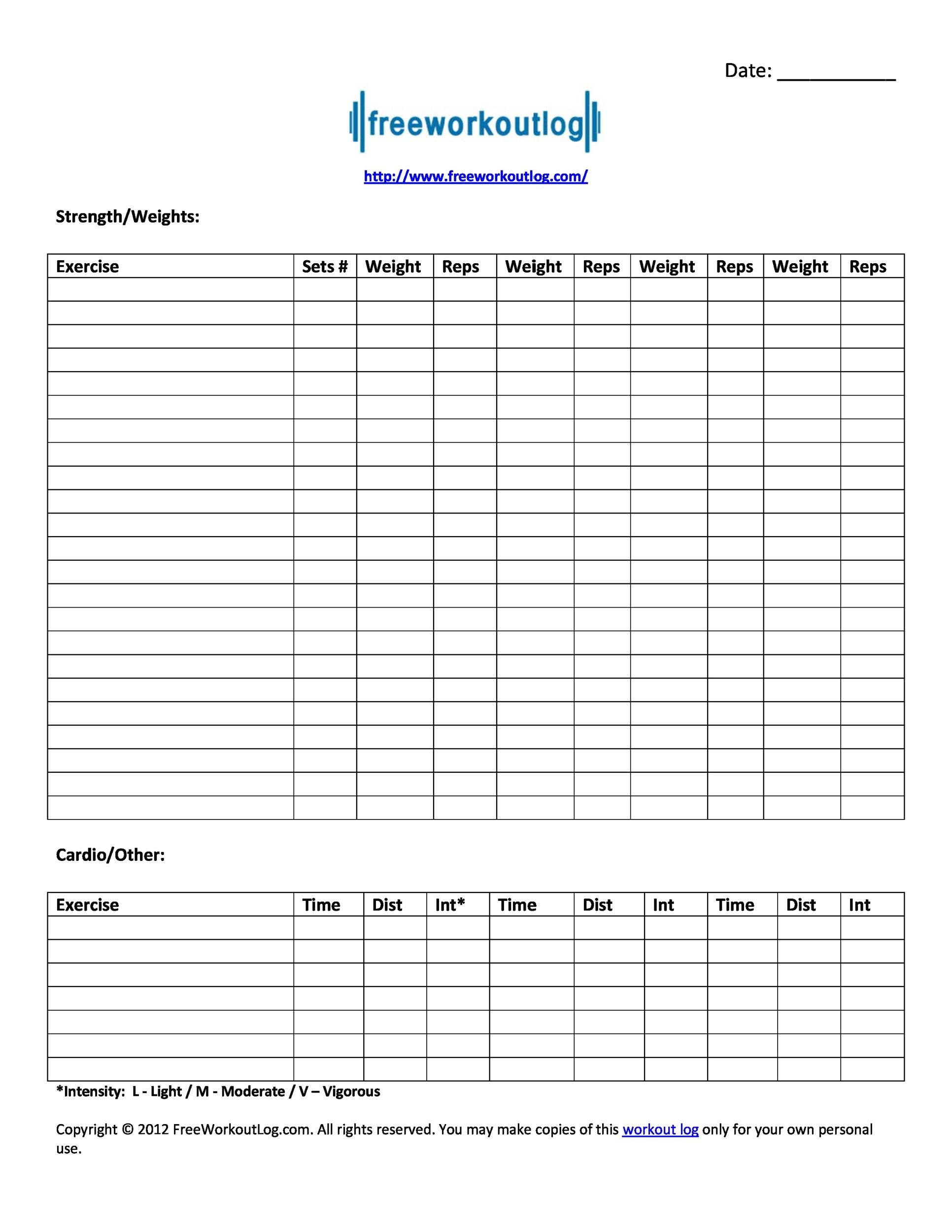 30 day free fillable blank template workout 20