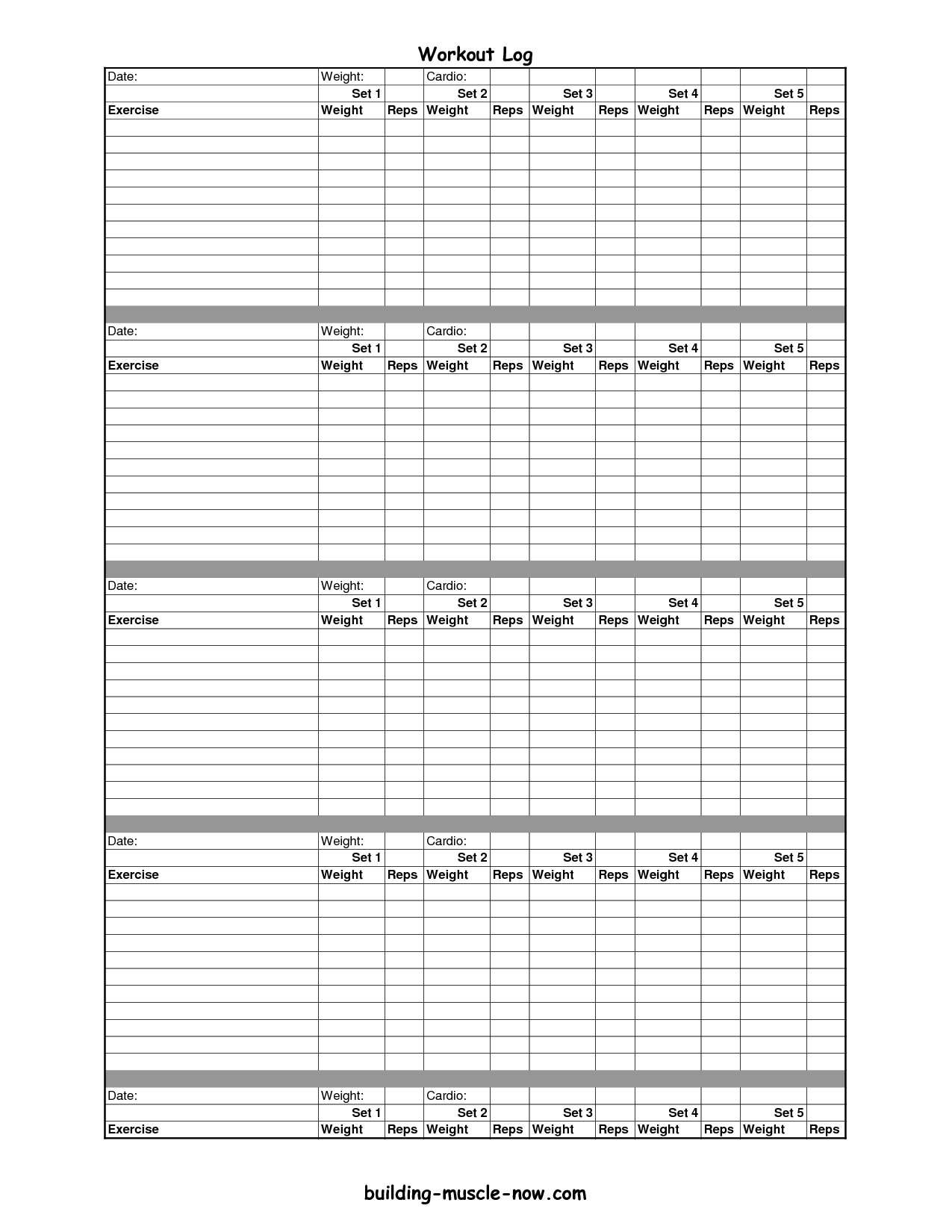 30 day free fillable blank template workout 22