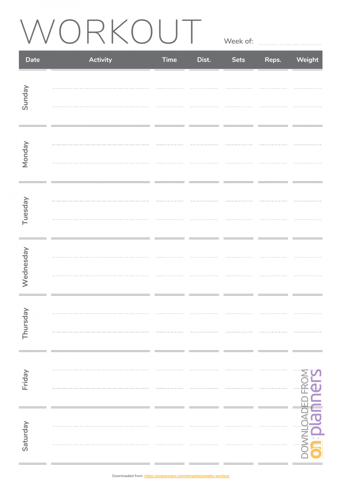 30 day free fillable blank template workout 4