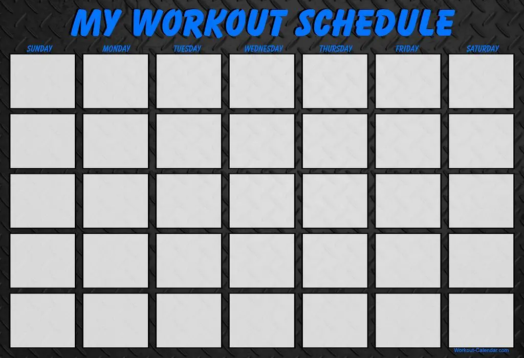 30 day free fillable blank template workout 45